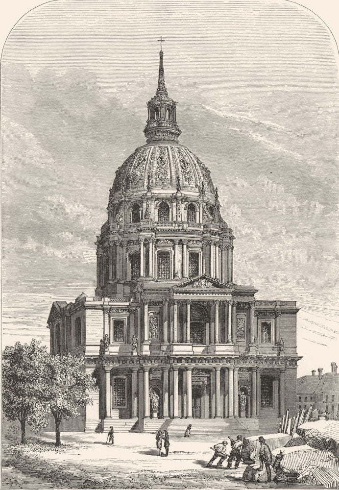 PARIS. Hotel des Invalides c1878 old antique vintage print picture